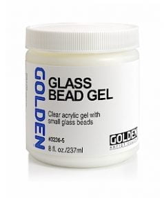 golden glass bead gel