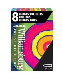 Williamsburg Oils 8 Fluorescent Colors Set by Golden